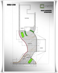 plansza wymiarowania -projekt nawierzchi